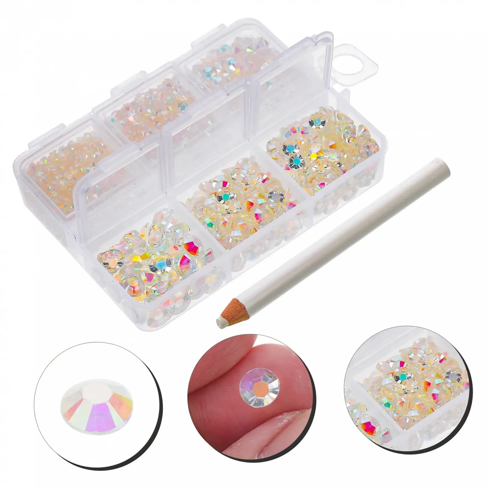Стразы для ногтей Healeved, 4 коробки, смола, плоское дно, драгоценные камни, украшения для маникюра, многофункциональные, плоские, фото №9 Стразы для ногтей Healeved, 4 коробки, смола, плоское дно, драгоценные камни, украшения для маникюра, многофункциональные, плоские, фото №9