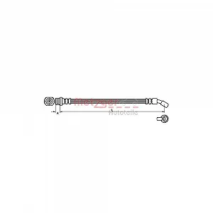 Тормозной шланг METZGER 4110530 для SUZUKI, передний мост справа - Фото 1