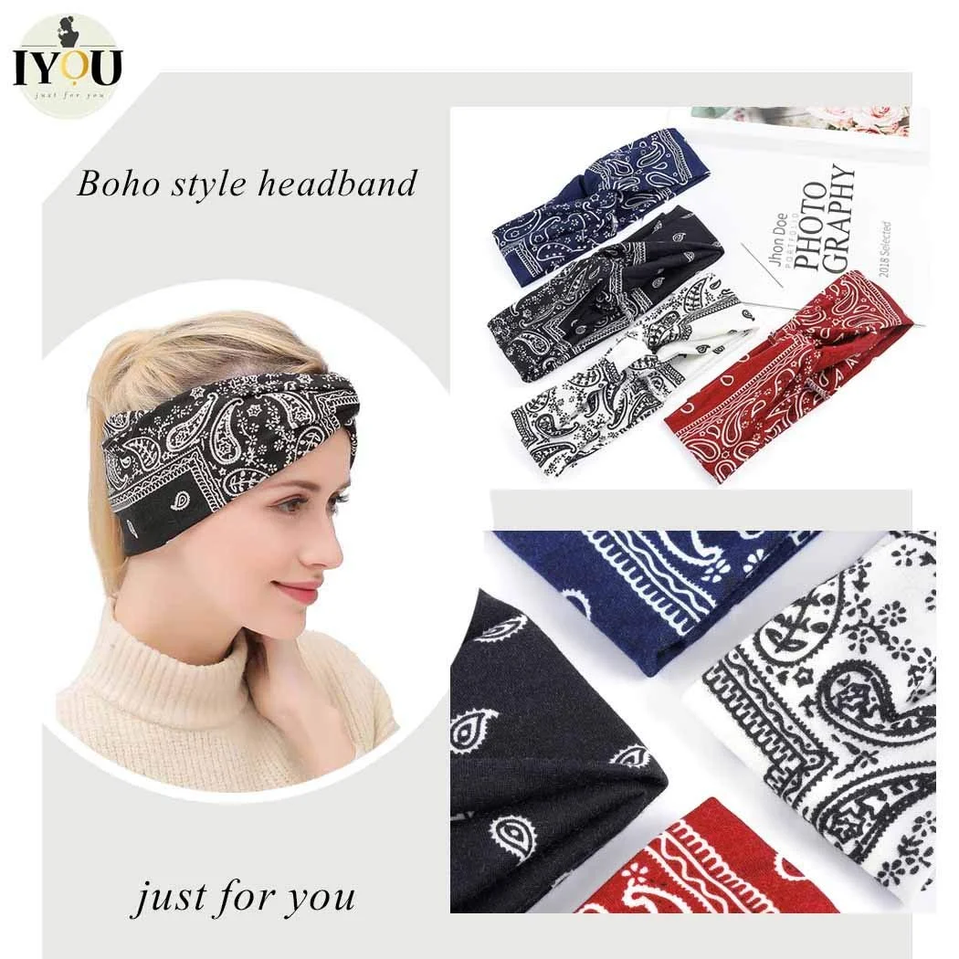 Пов'язка на голову IYOU Cross Boho Чорний, фото №3 Пов'язка на голову IYOU Cross Boho Чорний, фото №3