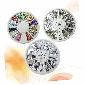 Стрази для нігтів Плоскі Задні Гвинти для нігтів Скло Діамант Кристал synthetic.ua - Фото 1