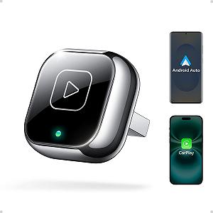 Беспроводной адаптер Carplay и Android Car Mavlou, металлический дизайн, миниатюрный и прочный донгл 2-в-1, преобразует проводной CarPlay/Android Car в беспроводной, для iOS 10+/Android 11+ и автомобилей с 2016 года (Черный) - Фото 1