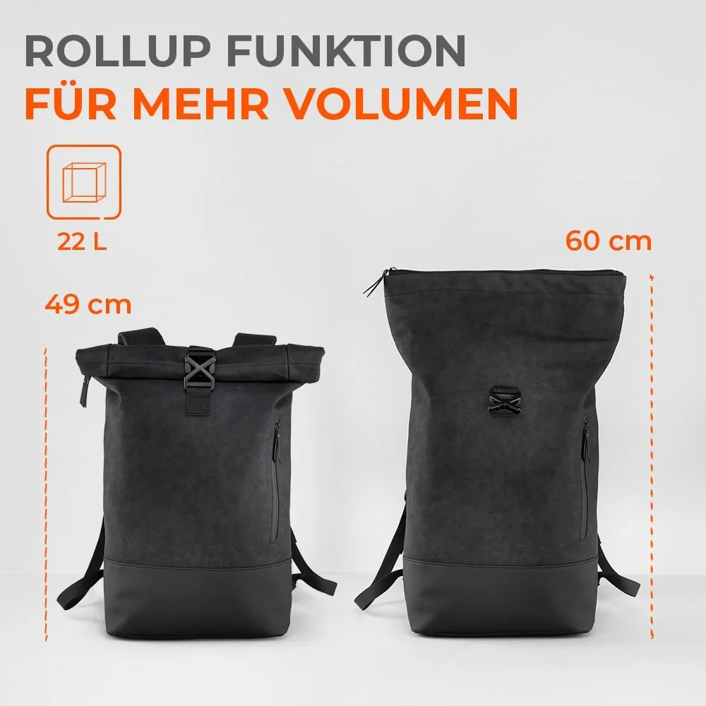 Рюкзак Rolltop LANGENBERG NAP 22L з кріпленням до валізи, фото №4 Рюкзак Rolltop LANGENBERG NAP 22L з кріпленням до валізи, фото №4