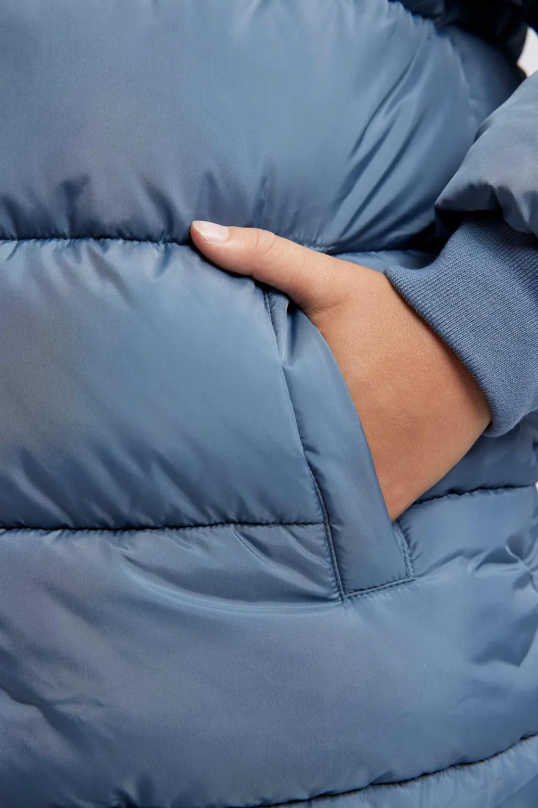 Зимова куртка DeFacto для хлопчиків, стандартний крій, з капюшоном, фото №5