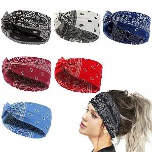 В'язана пов'язка для волосся з квітковим візерунком - Фото 1