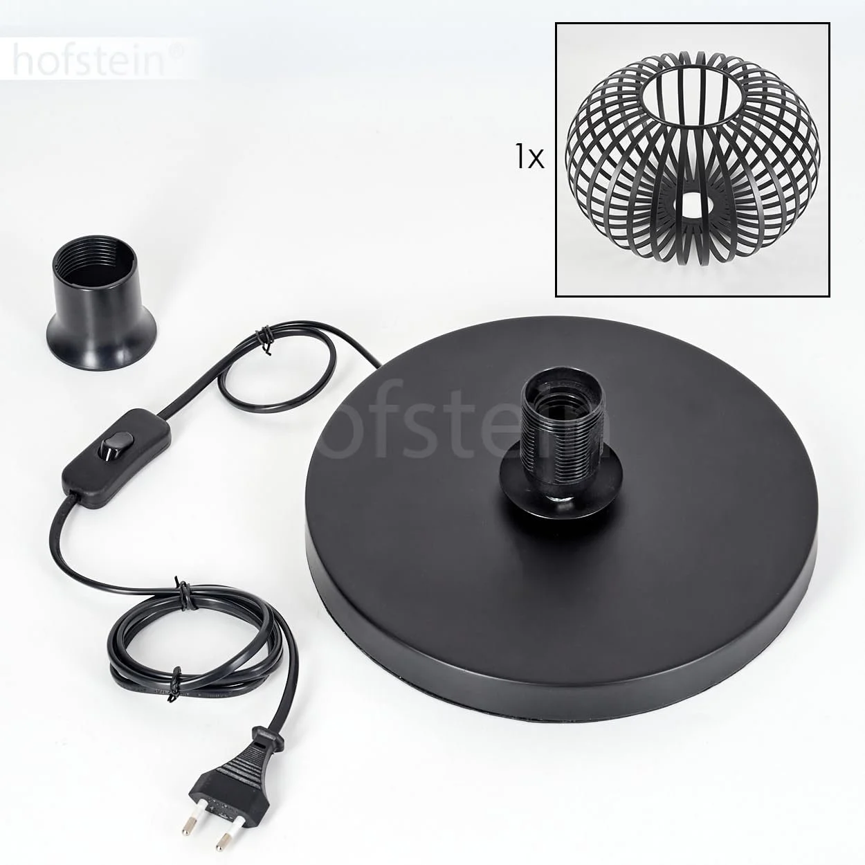 Настільна лампа Oravi Метал 25 см Сітчастий дизайн 1 x E27 Чорний, фото №6