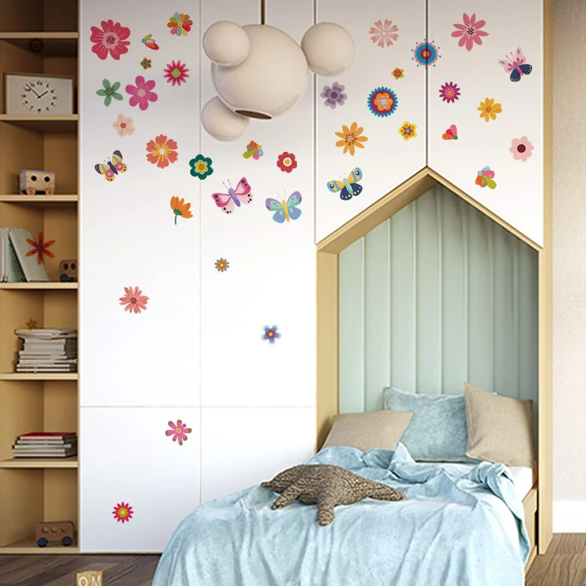 Наклейка на стіну WandSticker4U Boho Flowers Retro 83 x 60 см Різнокольорова, фото №2 Наклейка на стіну WandSticker4U Boho Flowers Retro 83 x 60 см Різнокольорова, фото №2