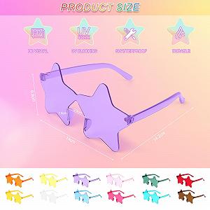 Окуляри Без оправи MXTIMWAN Pentagram, 12 шт, у формі зірки synthetic.ua - Фото 1