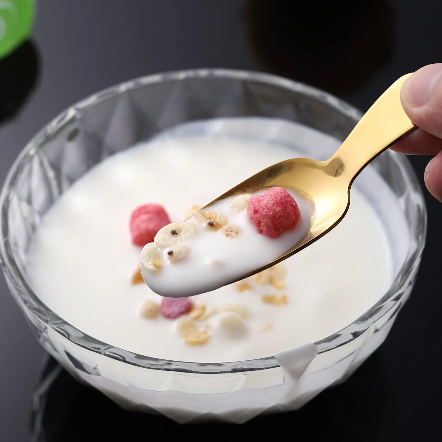 Десертна ложка Salt Spoon, 12 штук, нержавіюча сталь, коротка ручка,, фото №7