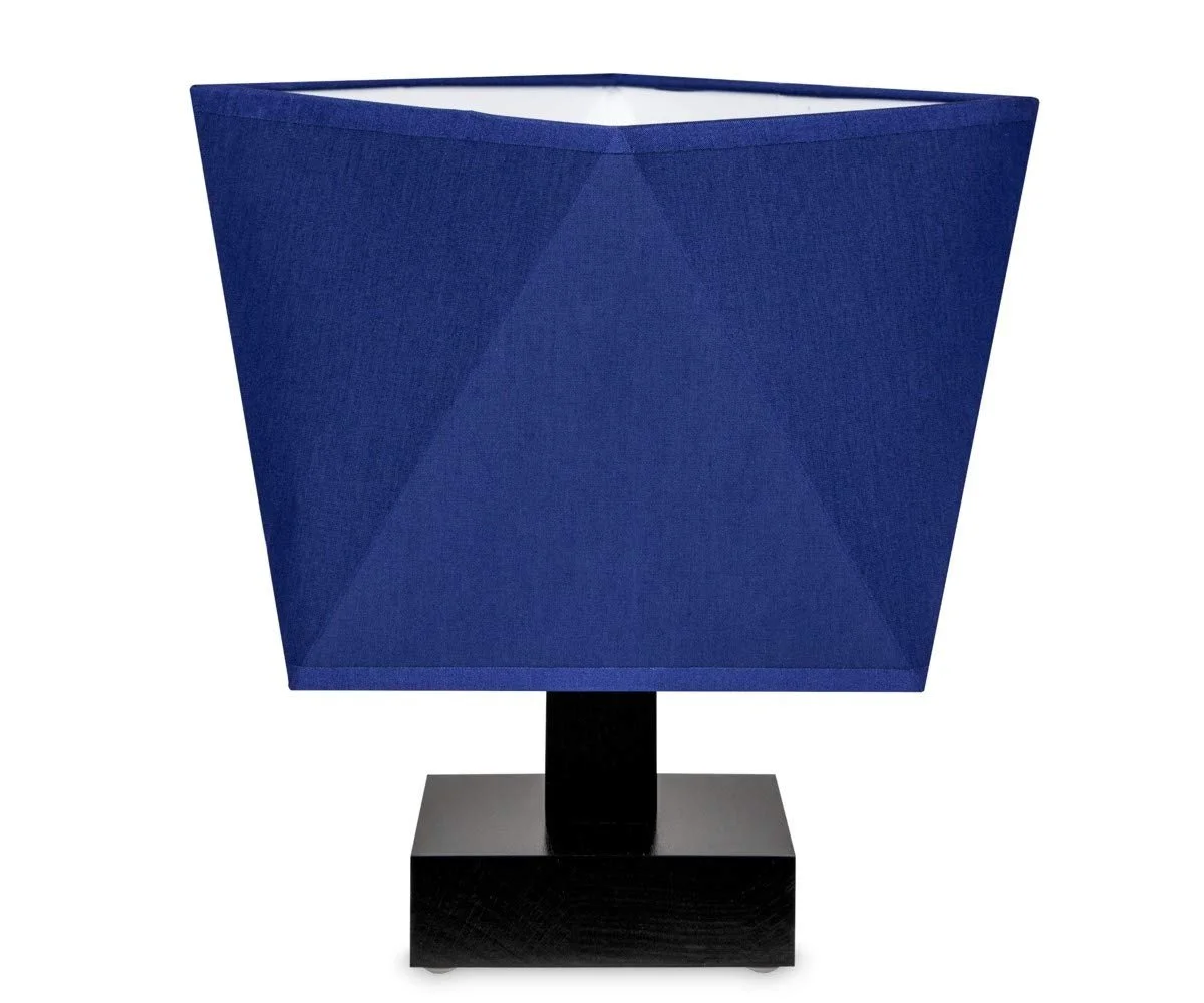 Настільна лампа DIALN2BLD дерев'яна ретро синя, фото №2