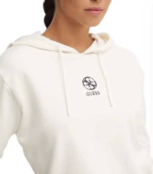 Жіноча толстовка Guess Ela Hoodie білий місяць S, фото №5
