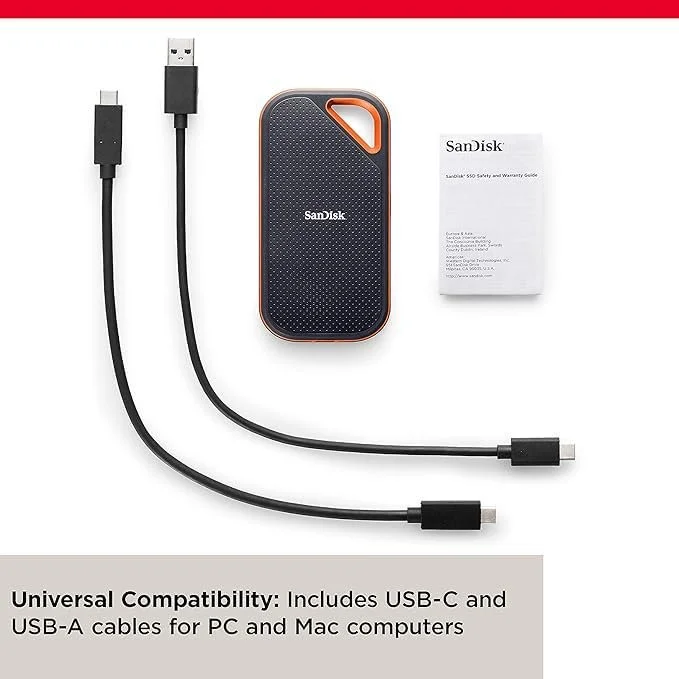Зовнішній SSD-накопичувач SanDisk Extreme Portable Grey, фото №5 Зовнішній SSD-накопичувач SanDisk Extreme Portable Grey, фото №5