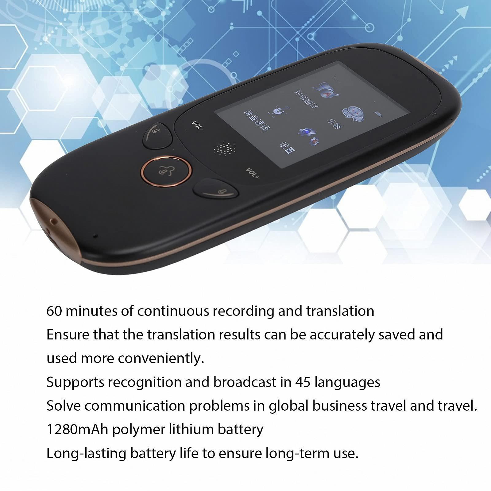 Перекладач Goshyda 4.0BT 2.4G з USB кабелем для зарядки для бізнесу Чорний, фото №8