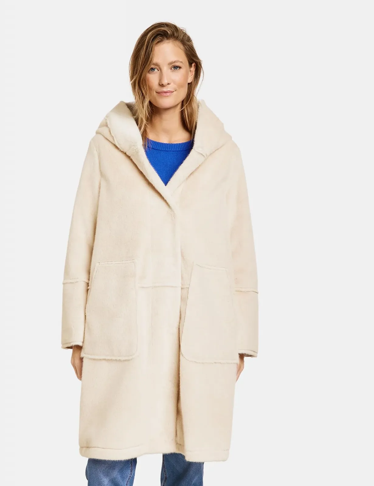 Парка Taifun Жіноча Довга з штучного хутра Однотонна, фото №3