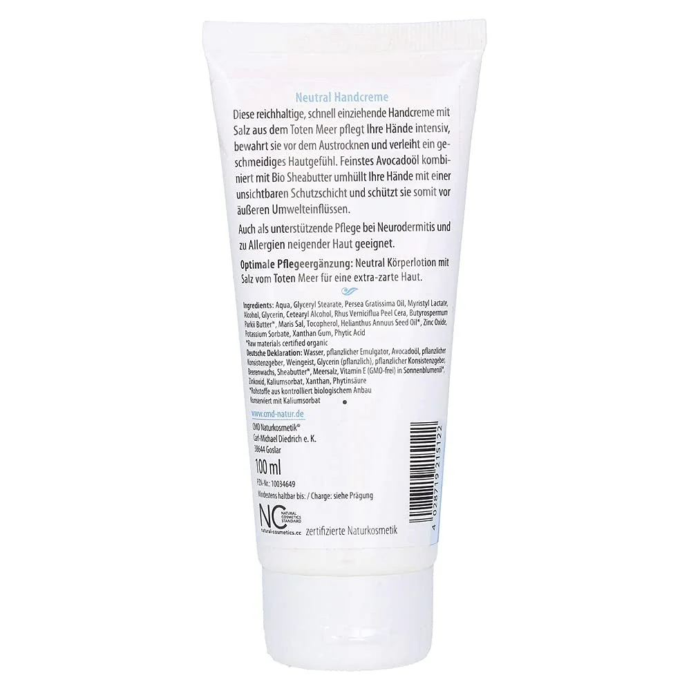 Крем для рук CMD Naturkosmetik Neutral 100 мл, фото №2