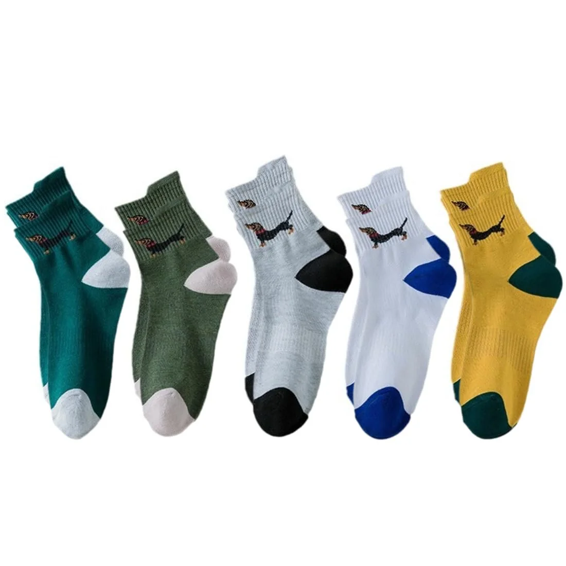 Шкарпетки-труби Середні Dachshund, 5 пар, фото №1