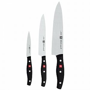 Набір ножів (3 шт.) Henckels Twin Signature: Ніж для очищення овочів 10,16 см, Універсальний ніж 15,24 см, Кухарський ніж 20,32 см - Фото 1