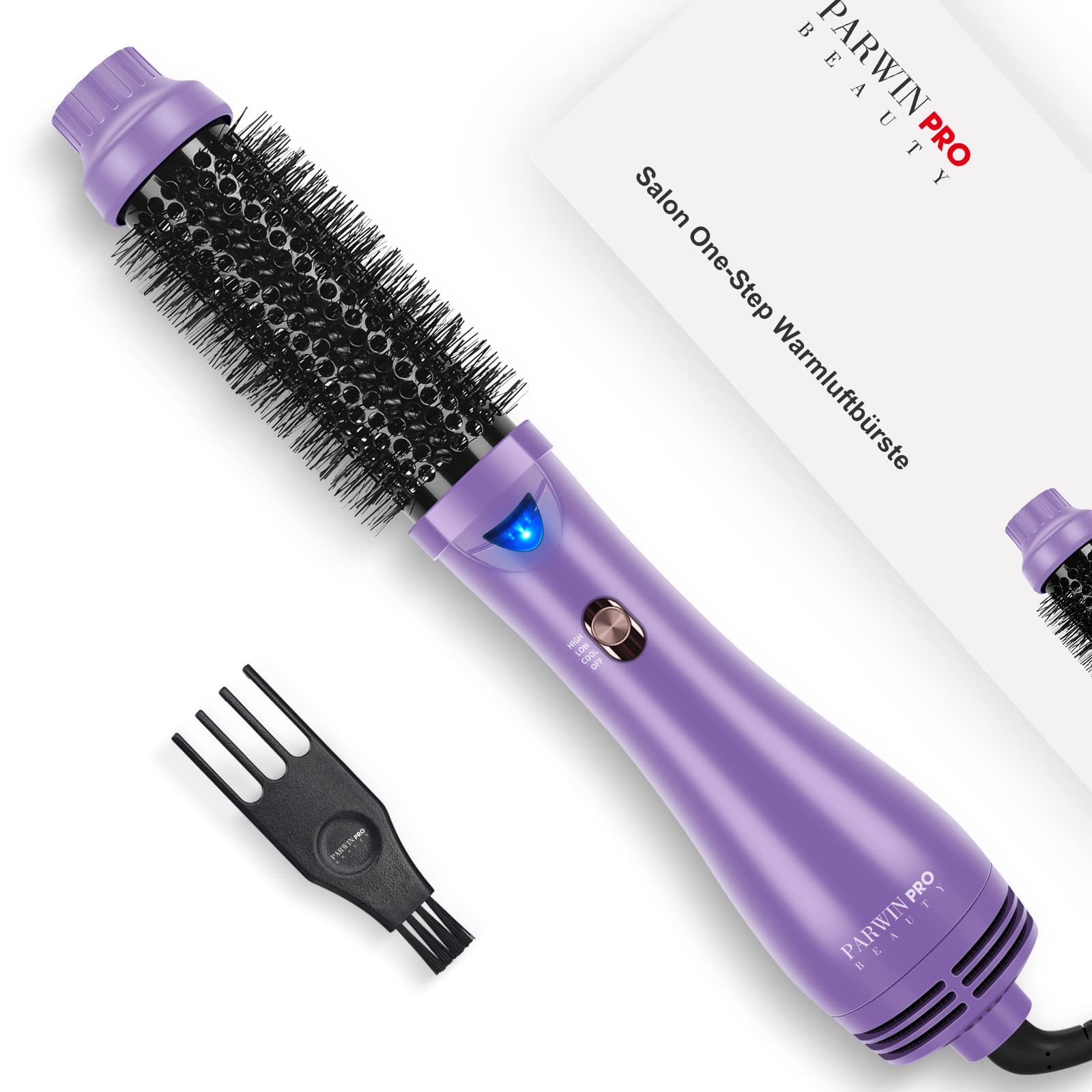 Фен-щітка PARWIN PRO BEAUTY One-Step 4-в-1 1000 Вт Purple, фото №1 Фен-щітка PARWIN PRO BEAUTY One-Step 4-в-1 1000 Вт Purple, фото №1