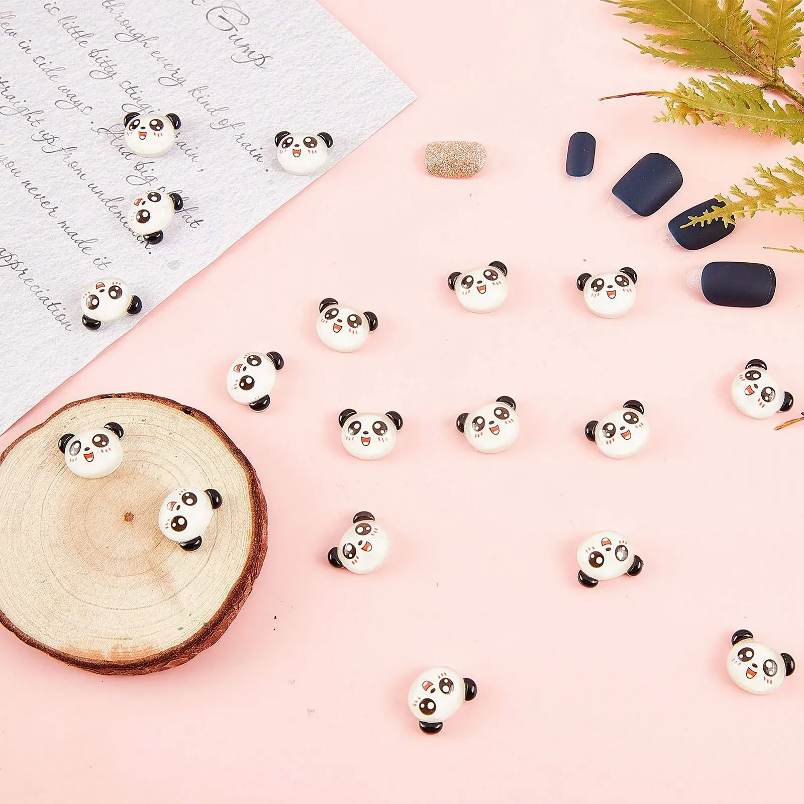 3D Стразы для ногтей NICENEEDED Панда 30 шт. Камни для DIY дизайна ногтей, фото №7