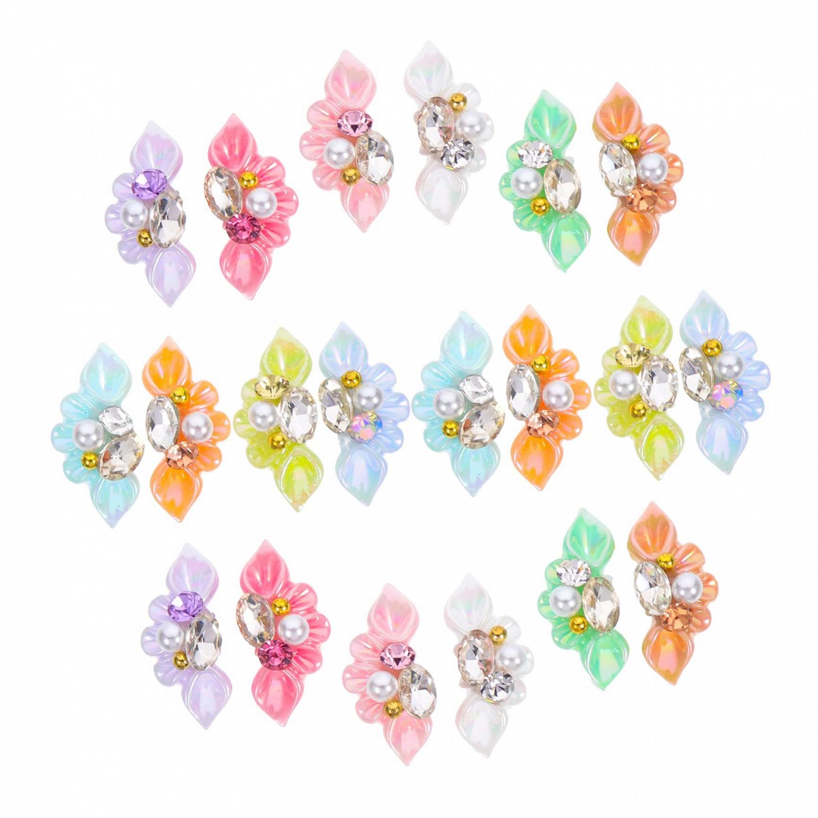 Подвески для ногтей Beavorty 20 шт., стразы для ногтей, цветы для ногтей, украшения для ногтей, DIY аксессуары для ногтей, подвески для ногтей для акриловых ногтей, украшения для ногтей, фото №1