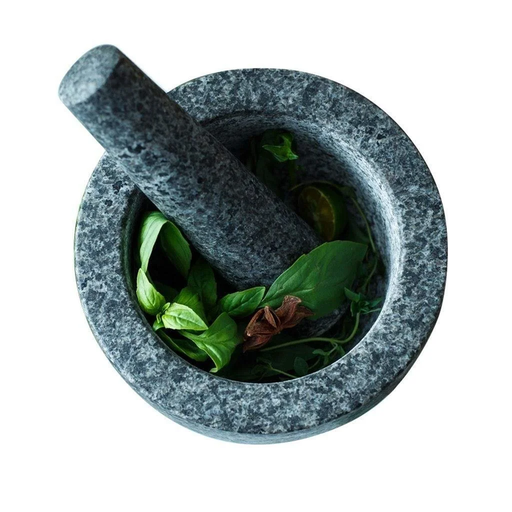 Гранитная ступка и пестик, фото №1