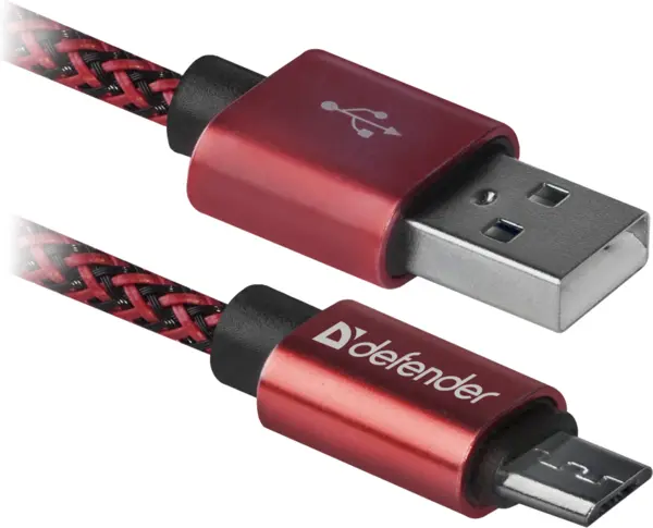 Кабель Defender USB08-03T USB AM -MicroBM 1.0m, Red 87801, фото №1 Кабель Defender USB08-03T USB AM -MicroBM 1.0m, Red 87801, фото №1