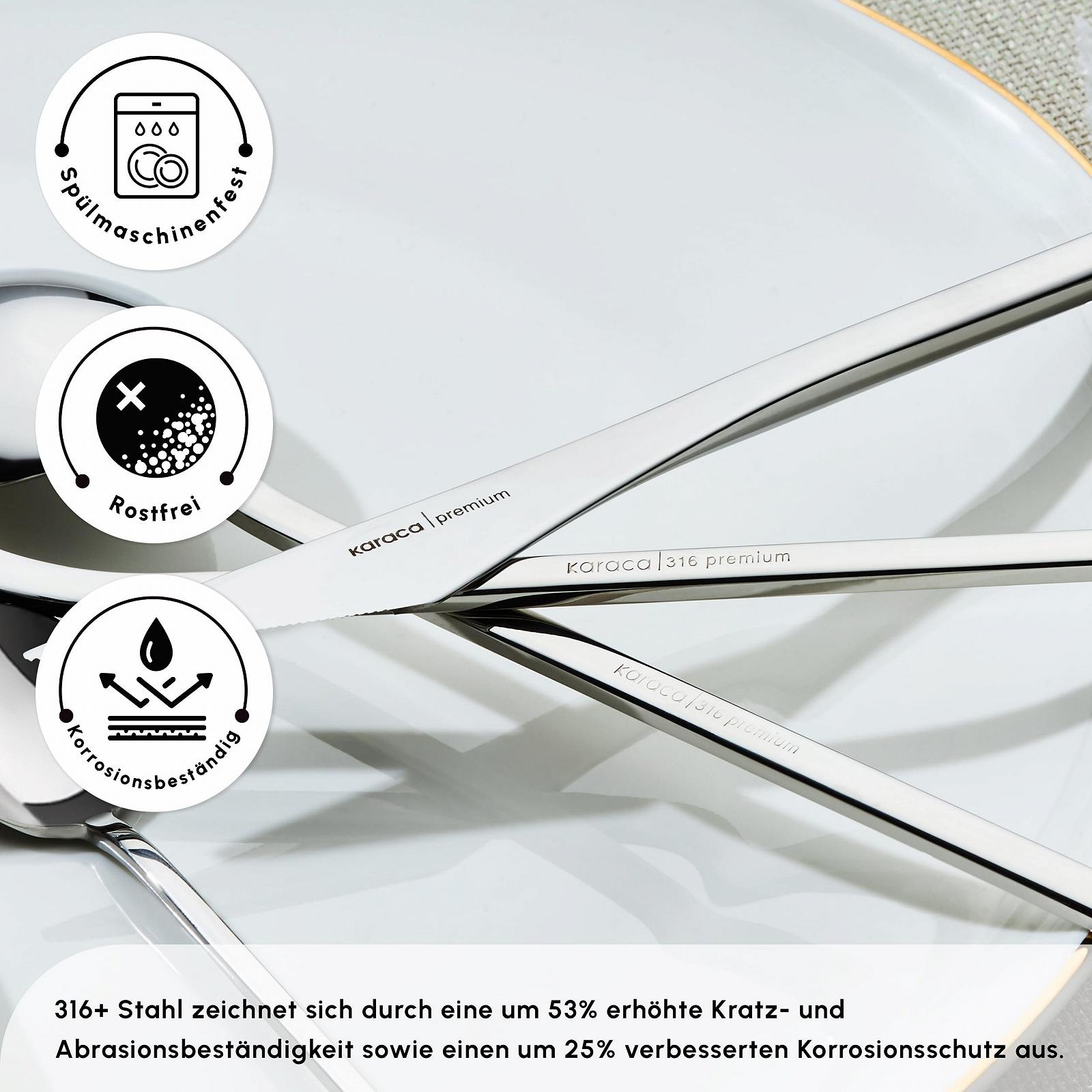 Набір столових приборів Karaca Look, 84 предмети на 12 персон з преміальною коробкою 316+, сталь 18/10, фото №7 Набір столових приборів Karaca Look, 84 предмети на 12 персон з преміальною коробкою 316+, сталь 18/10, фото №7