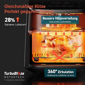 Мультипіч Cosori Turboblaze XXL 6 л 9-в-1 DC-двигун із пергаментом (100 шт) 20 см synthetic.ua - Фото 1