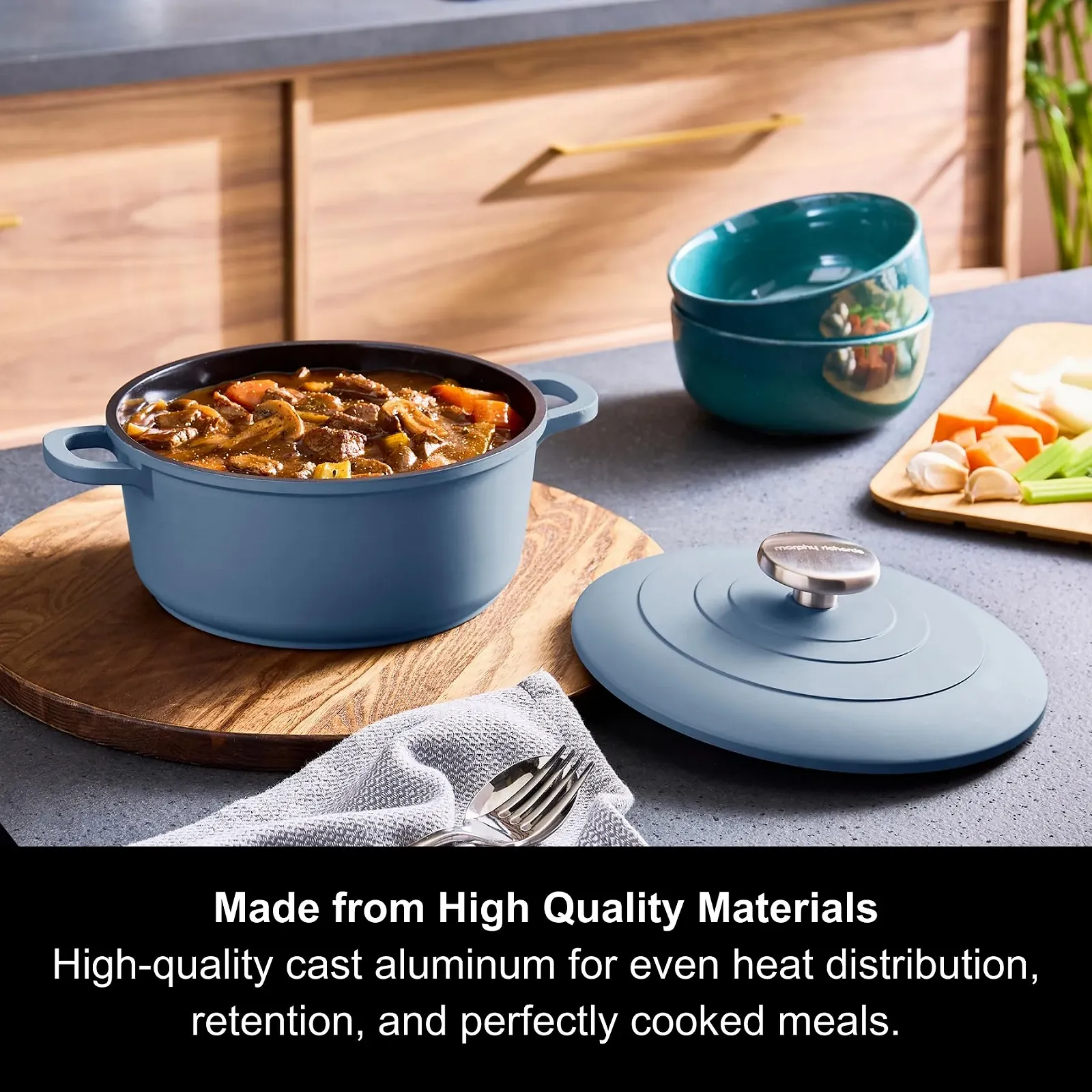 Жаровня Morphy Richards 851001 Литий алюміній 20 см Синя, фото №3