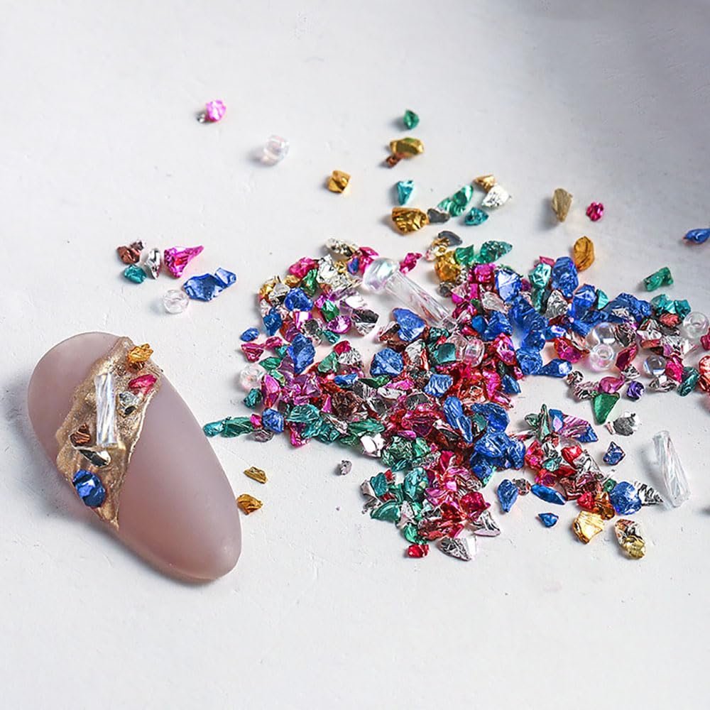 Нерегулярні Кольорові подрібнені камені для нігтів Міні 3D, фото №6