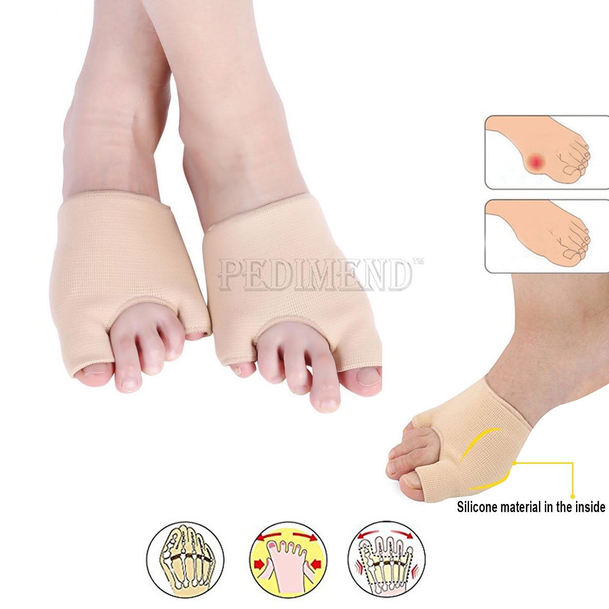 Шкарпетки Pedimend для полегшення болю при вальгусній деформації великого пальця стопи, фото №8 Шкарпетки Pedimend для полегшення болю при вальгусній деформації великого пальця стопи, фото №8