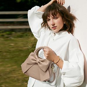 Сумка на плече NICOLE & DORIS Жіноча маленька сумочка з ручкою-бантом PU Шкіряна мила сумка на плече Дівоча сумка через плече Сумка-саквояж synthetic.ua - Фото 1