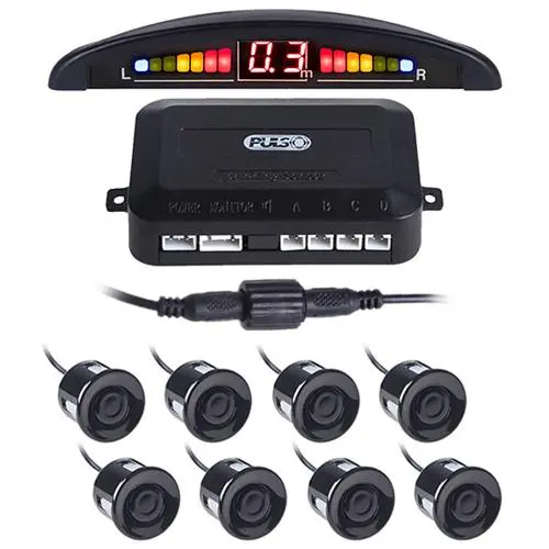 Парктроник Pulso LP-10180/LED/8 датчиков D=22mm/коннектор/black (LP-10180-black), фото №1