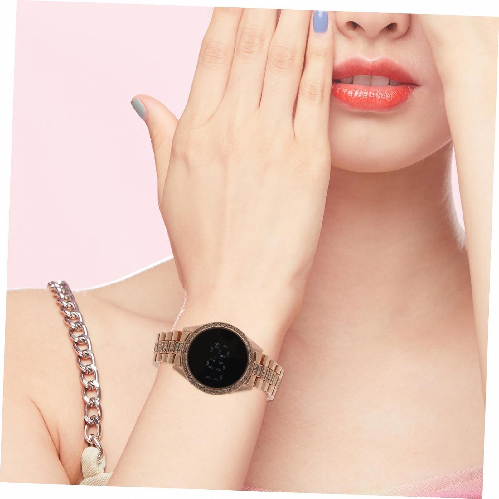 Годинник-браслет OATIPHO Жіночий Чорний, Рожевий, фото №3