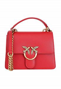 Сумка з верхньою ручкою Pinko Love One Mini, теляча шкіра, шовк - Фото 1