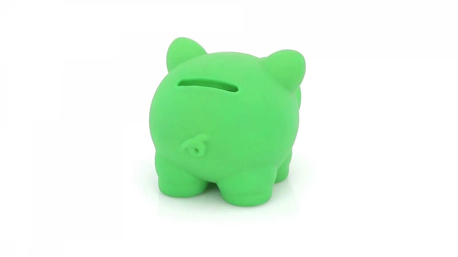 Копилка Свинья из мягкой резины Зеленая, фото №5