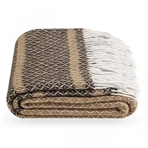 Плед Lanavitta "Soft" Полушерстяной - Покрывало & Плед - Плед для дивана, Плед для кушетки & Покрывало для кровати из 20% шерсти, 40% хлопка & 40% полиэстера - Бежевый - 140 x 200 см - Фото 1