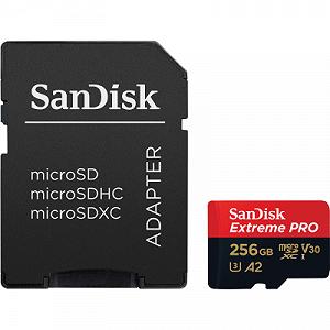 Карта памяти SanDisk 256 GB microSDXC UHS-I U3 Extreme Pro SD Adapter (SDSQXCD-256G-GN6MA) - Фото 1