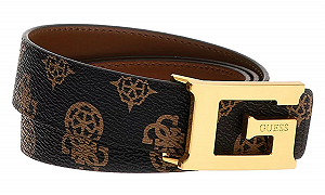 Женский ремень Guess - Kuba (BW9154 P4330) Коричневый лого - M - Фото 1