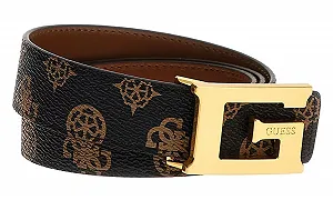 Женский ремень Guess - Kuba (BW9154 P4330) Коричневый лого - M - Фото 1