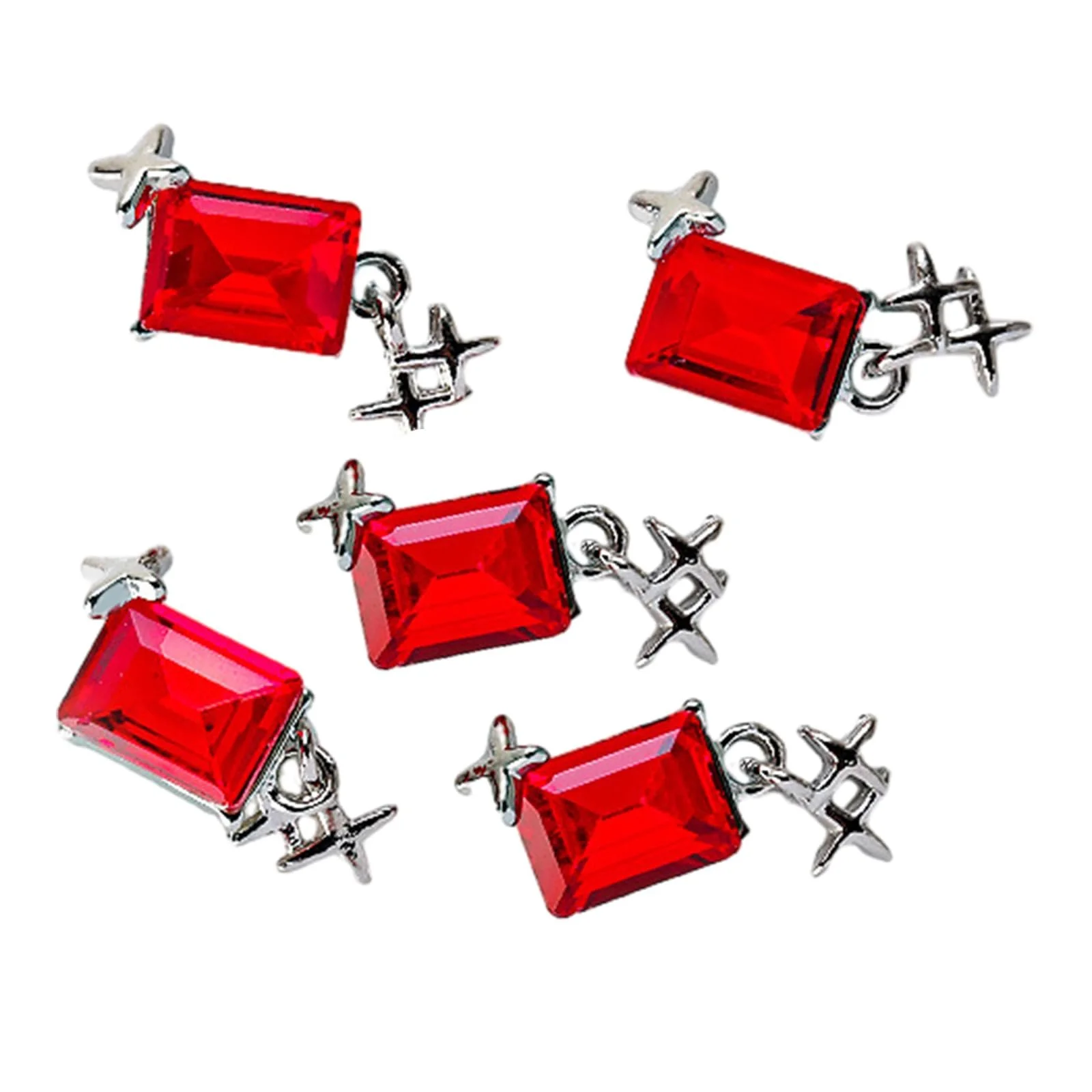 Украшения для ногтей Прямоугольные, 5 шт., фото №1