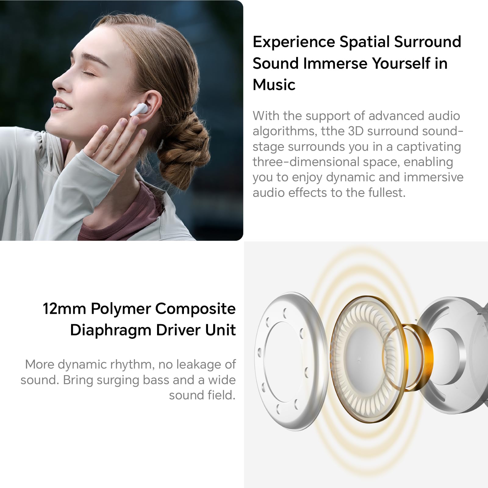 Навушники HONOR Choice Earbuds X5 Pro True Wireless 46dB Шумозаглушення Сріблястий, фото №4