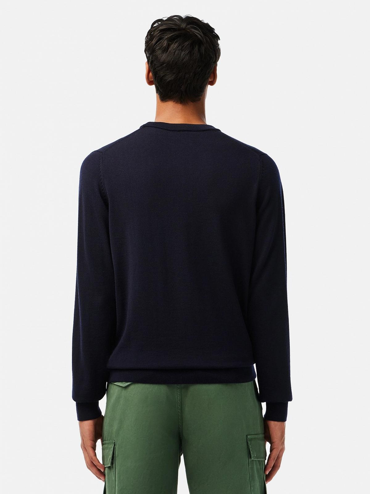 Світшот чоловічий Lacoste Wool Crewneck Pullover Blue AH1969166 S, фото №2