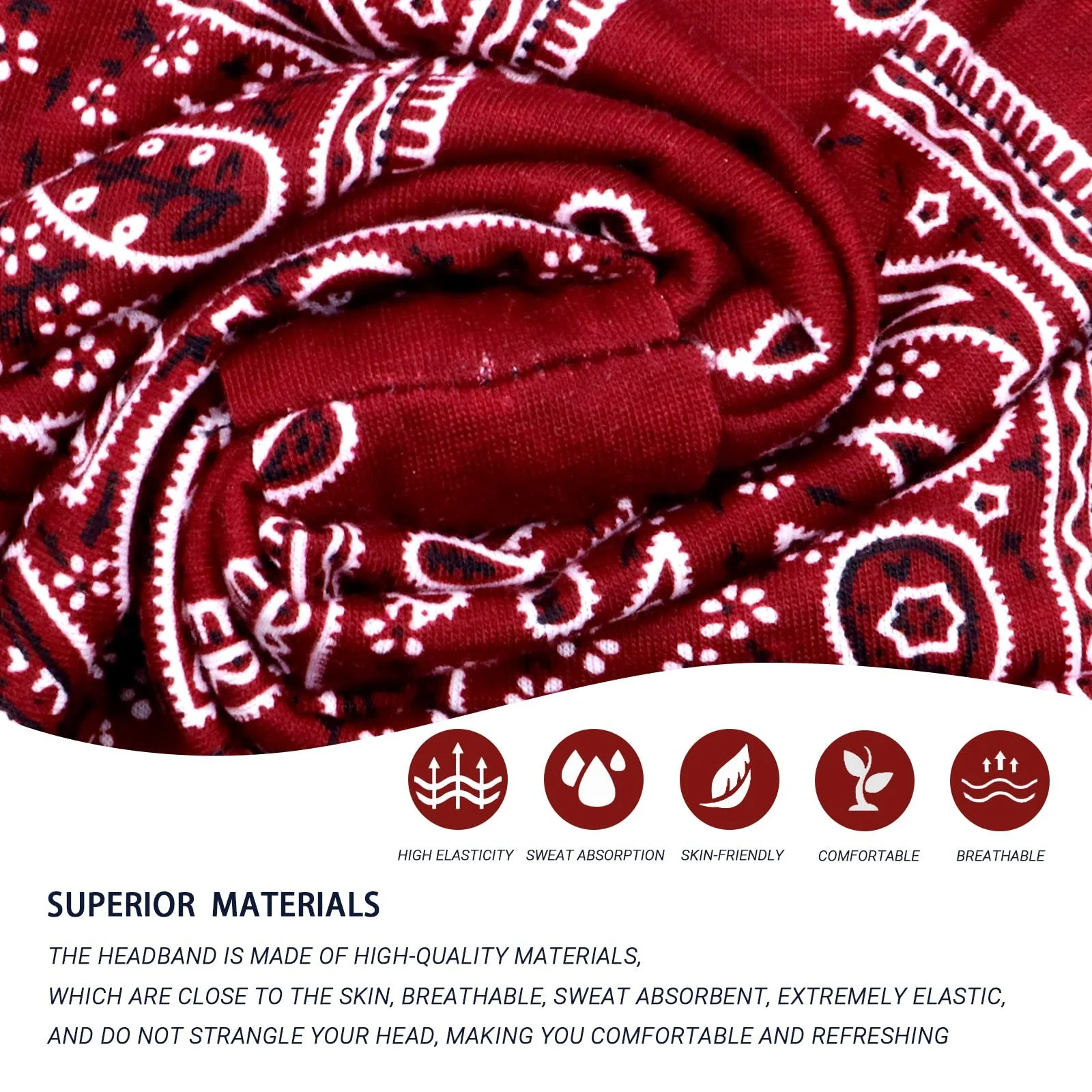 Пов'язка Kavya Широка Еластична М'яка Богемна, фото №3 Пов'язка Kavya Широка Еластична М'яка Богемна, фото №3