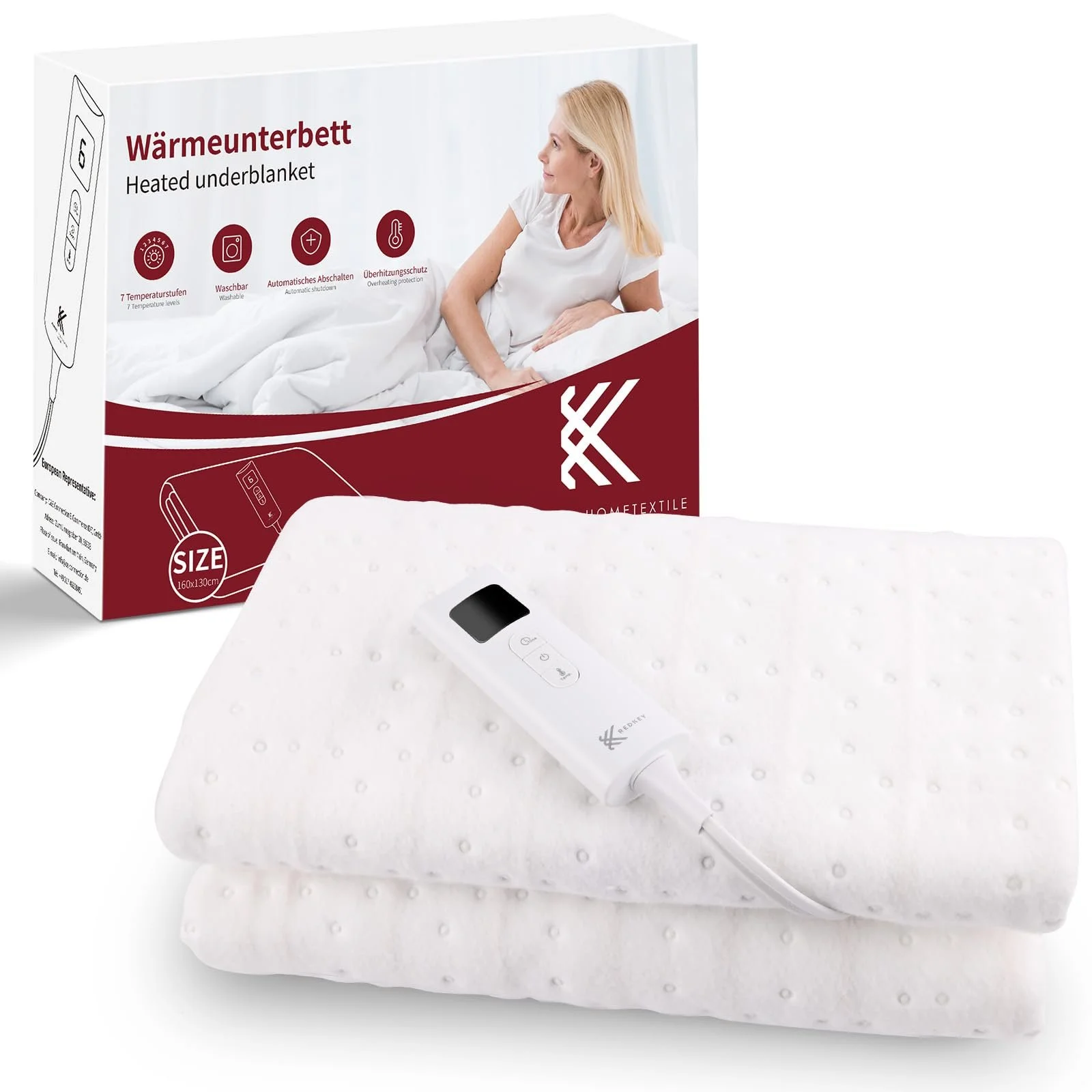 Электрическая простынь REDKEY 160 x 130 см, фото №1 Электрическая простынь REDKEY 160 x 130 см, фото №1