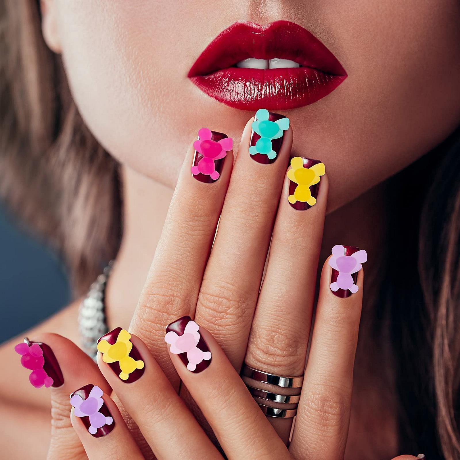 Украшения для ногтей Мишки Жевательные конфеты 3D Каваи 120 шт Разноцветные, фото №5