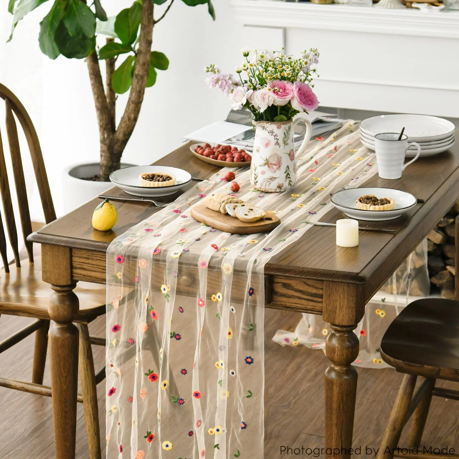 Ранер для столу Artoid Mode Spring Apricot Tulle 70 x 300 см абрикосовий, фото №4 Ранер для столу Artoid Mode Spring Apricot Tulle 70 x 300 см абрикосовий, фото №4
