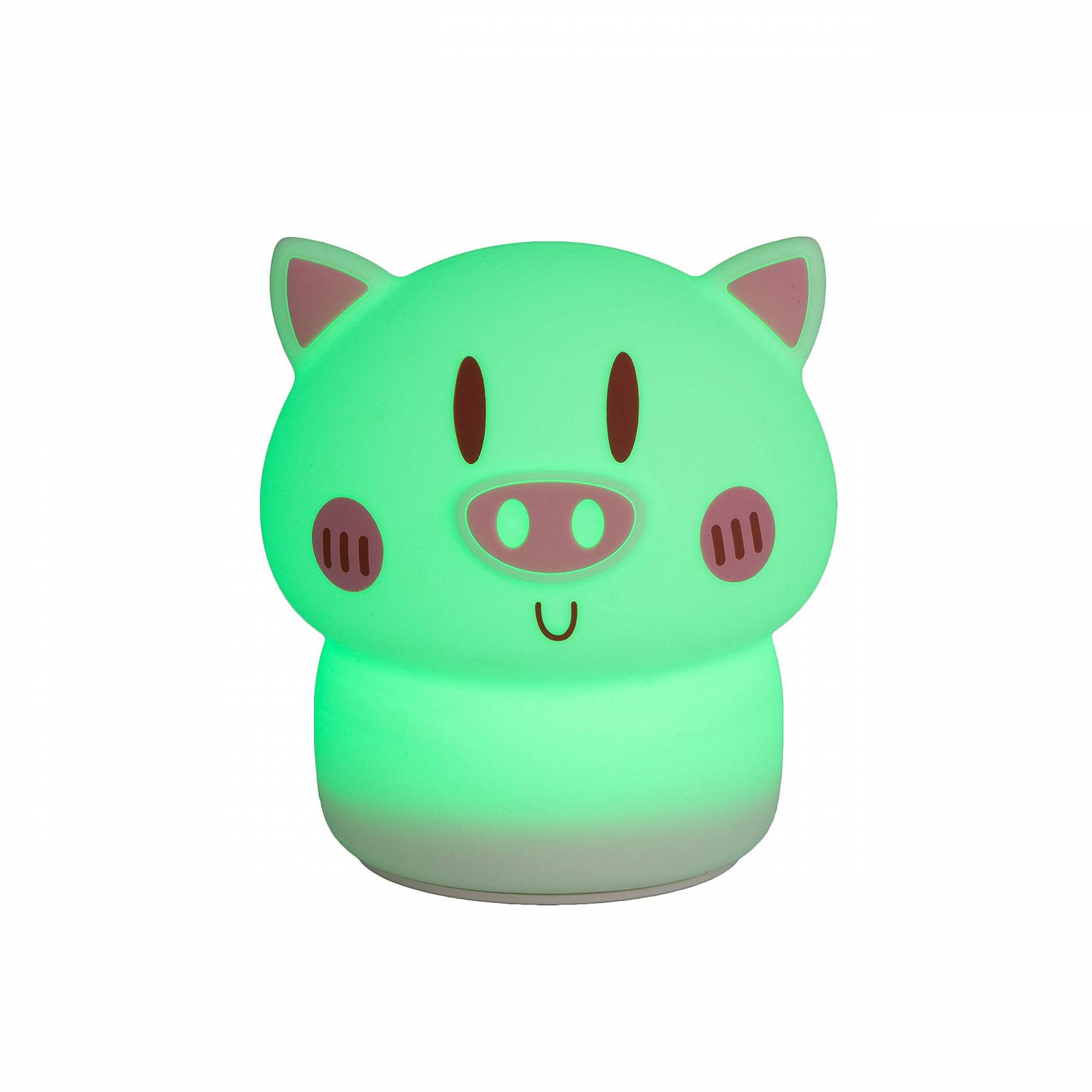 Светильник hellum LED Ночник Свинья Детский Светильник с Сенсорным Управлением, Разноцветное Освещение, Мягкий Силикон, 524277, фото №4 Светильник hellum LED Ночник Свинья Детский Светильник с Сенсорным Управлением, Разноцветное Освещение, Мягкий Силикон, 524277, фото №4