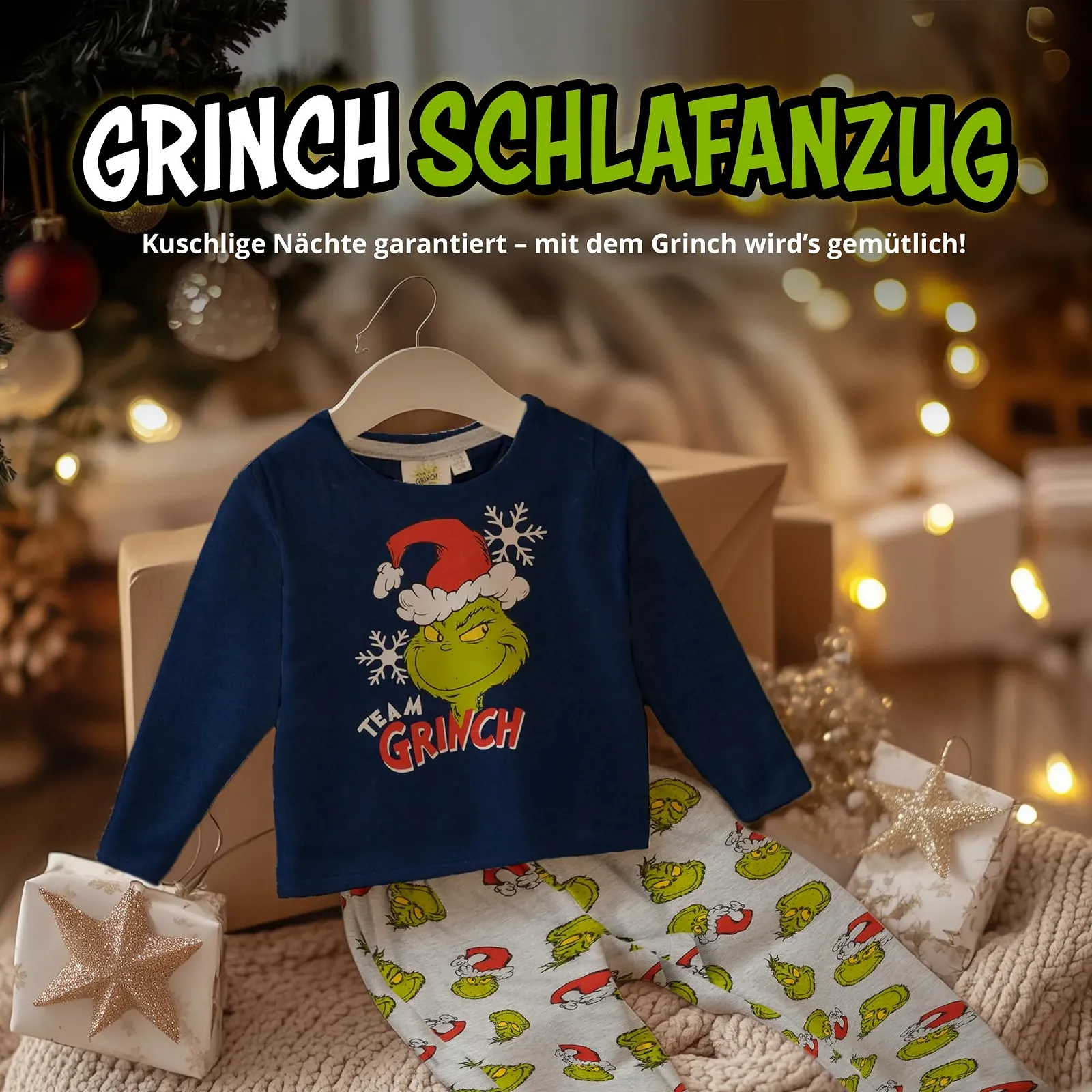Пижама United Labels Grinch для мальчиков Синий Серый, фото №2