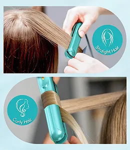 Міні-випрямляч для волосся Terviiix Ceramic 3D Floating Plate Синій synthetic.ua - Фото 1