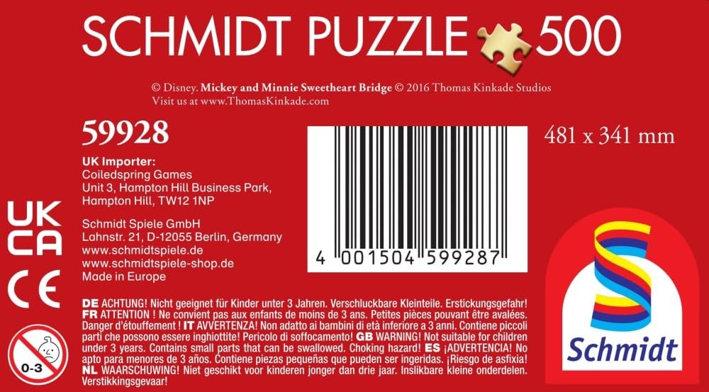 Пазл Schmidt Spiele Thomas Kinkade Disney Mickey & Minnie in Hawaii 59928 500 деталей в жестяной коробке, фото №2